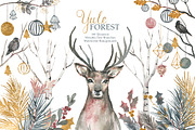 Scandinavian Winter Watercolor Set, an Animal Illustration by RhianAwni (Thumbnail 13 of 13)