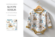Sleepy Koalas – Seamless Patterns, a Pattern Graphic by PROTEA Watercolor Studio (Thumbnail 4 of 8)