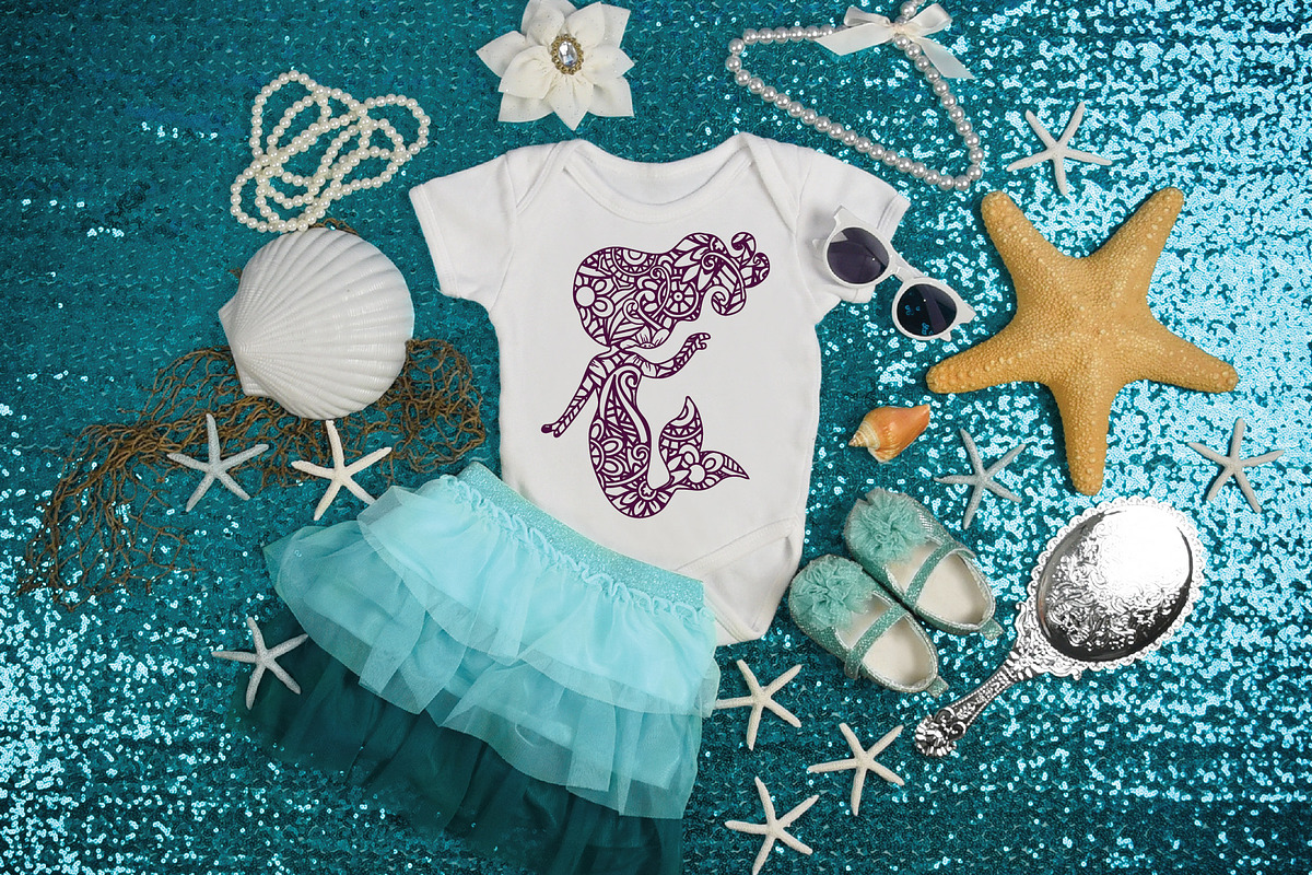 Mermaid Mandala SVG Bundle, an Animal Illustration by OldMarket Designs (Photo 2 of 10)