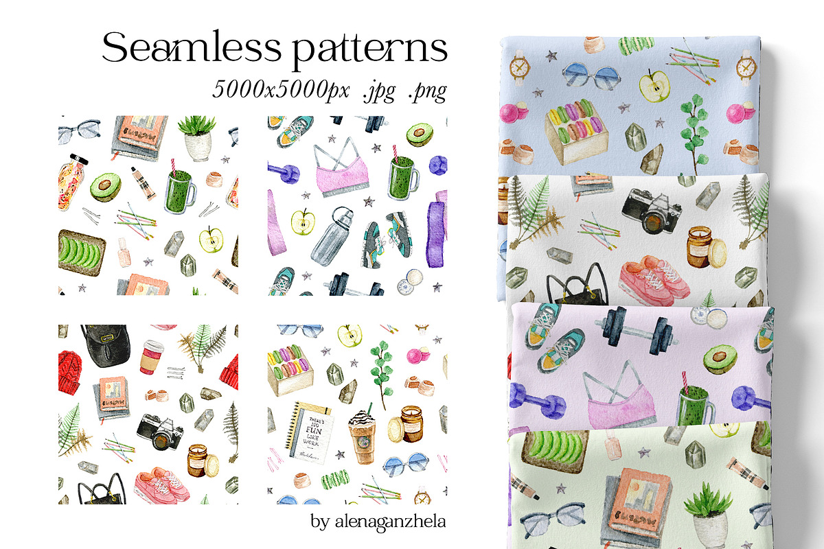 Watercolor fashion outfit creator, an Object Illustration by alenaganzhela (Photo 8 of 12)