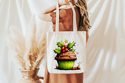 Whimsical Christmas cupcake Clipart, a Seasonal Illustration by Designworld (Thumbnail 9 of 10)
