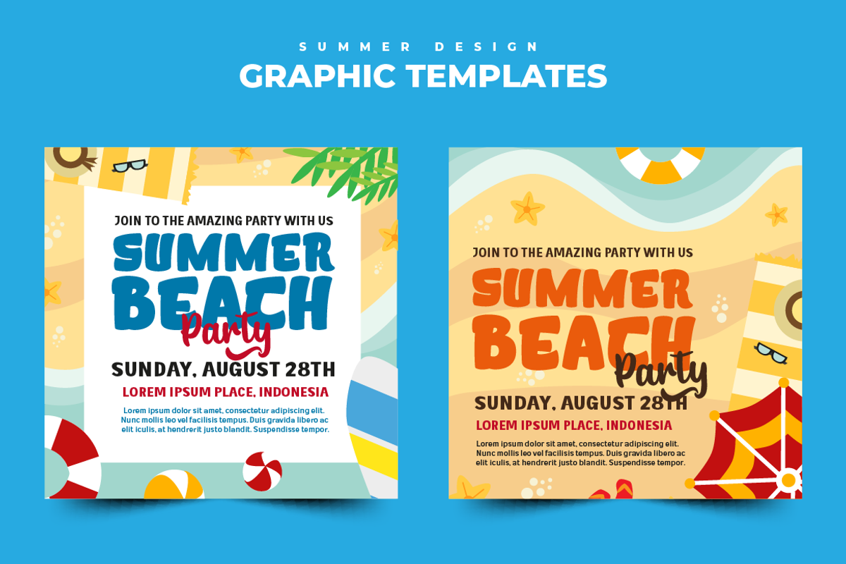 Summer Set Graphic Design V34, a Poster Template by twinstd (Photo 5 of 6)