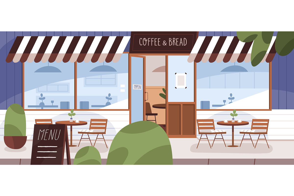 Cafes, restaurants with terraces set, a Food Illustration by Good Studio (Photo 2 of 5)