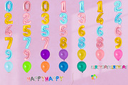 Birthday Balloon Photoshop Overlays, a Background Graphic by 3Motional (Thumbnail 8 of 11)