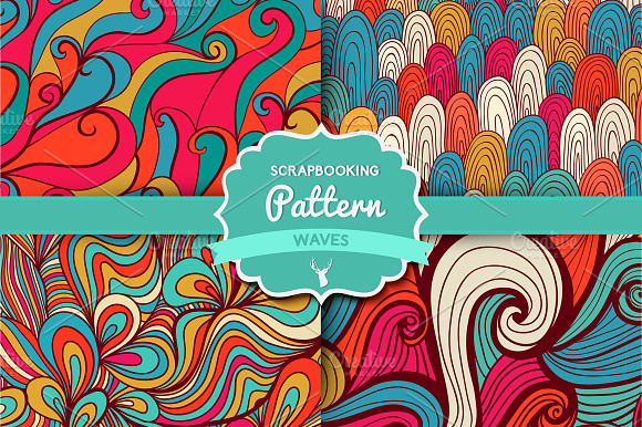Vector Set "Waves pattern set 3" preview 6