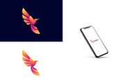 Gradient Modern Humming Bird Logo, a Branding & Logo Template by Artnivora.Std (Thumbnail 3 of 4)
