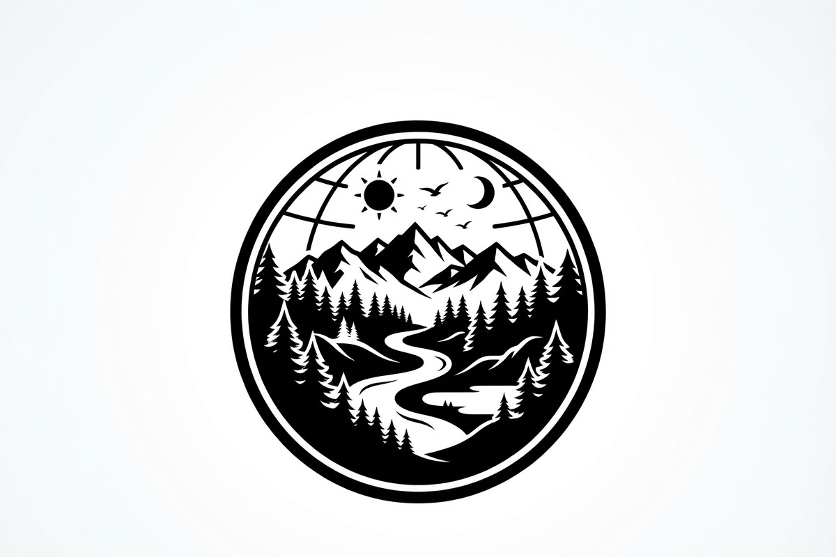 60 Eco Globe Landscape Silhouette, a Technology Illustration by Amazin_art (Photo 16 of 44)