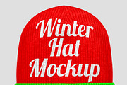 Winter Hat Mockup - 8 views, a Hat Mockup by Illusiongraphic (Thumbnail 12 of 19)