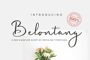 Belontang Signature Script, a Script Font by Patria Ari (P4tcreativa) (Thumbnail 1 of 9)