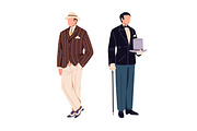 Retro, vintage British gentlemen set, a Person Illustration by PaperTrident (Thumbnail 3 of 5)