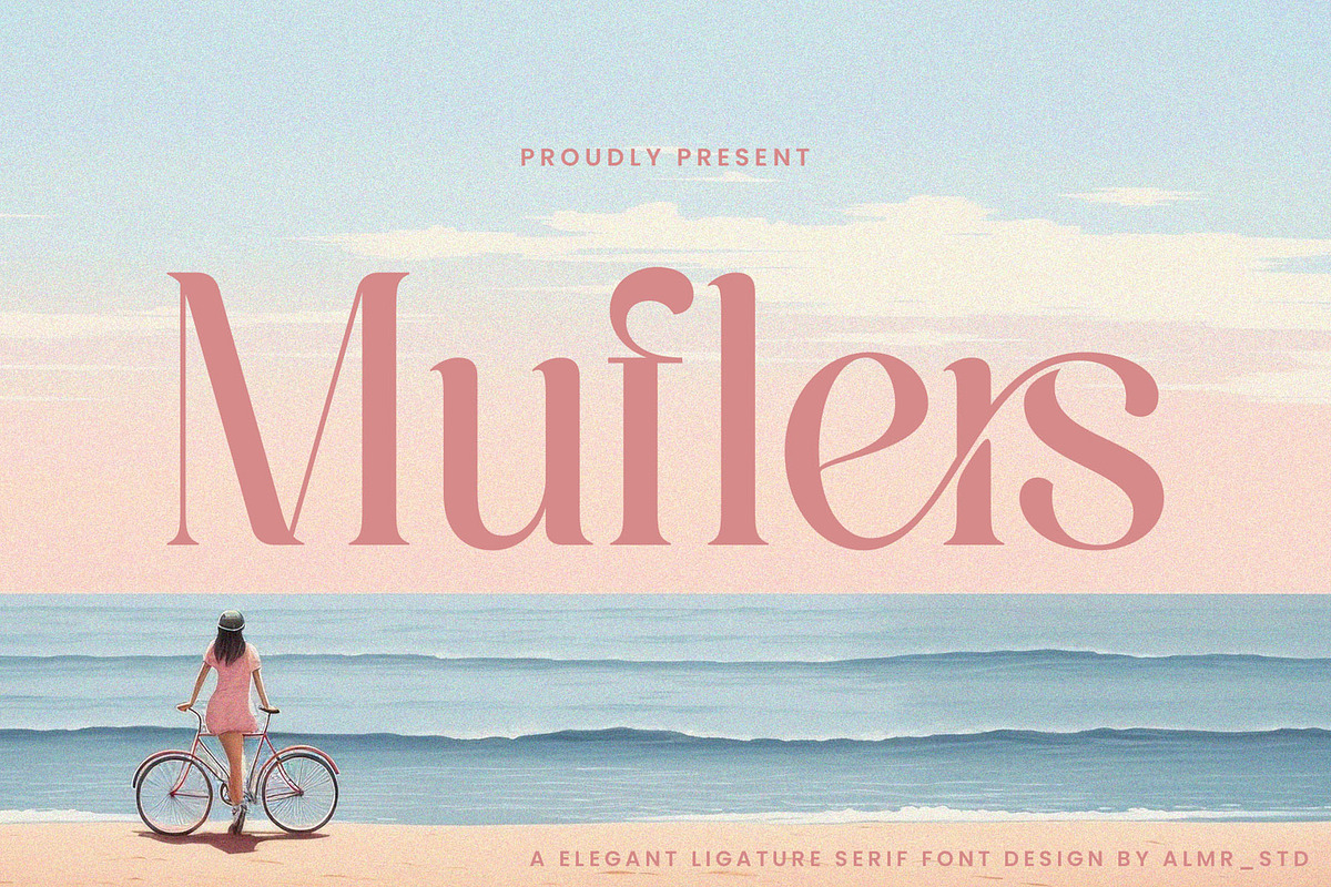 Muflers - Ligature serif font, a Serif Font by Almeera Std (Photo 1 of 8)