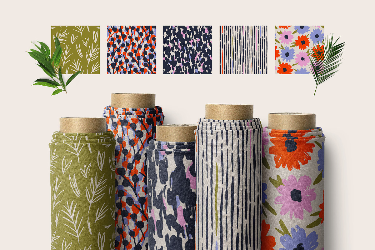 Flowers and Spots seamless pattern 2, a Pattern Graphic by AnnArt (Photo 4 of 8)