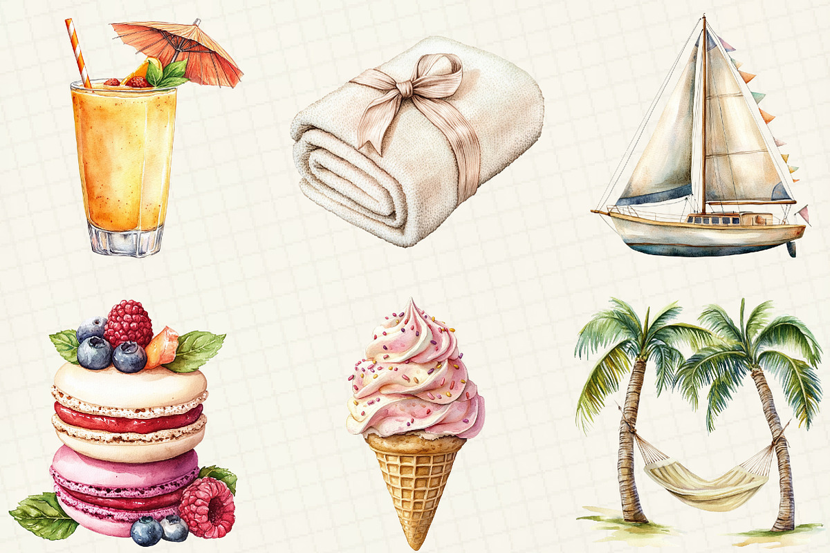 Creamy Summer Sublimation Clipart, an Illustration by OK Design (Photo 5 of 5)