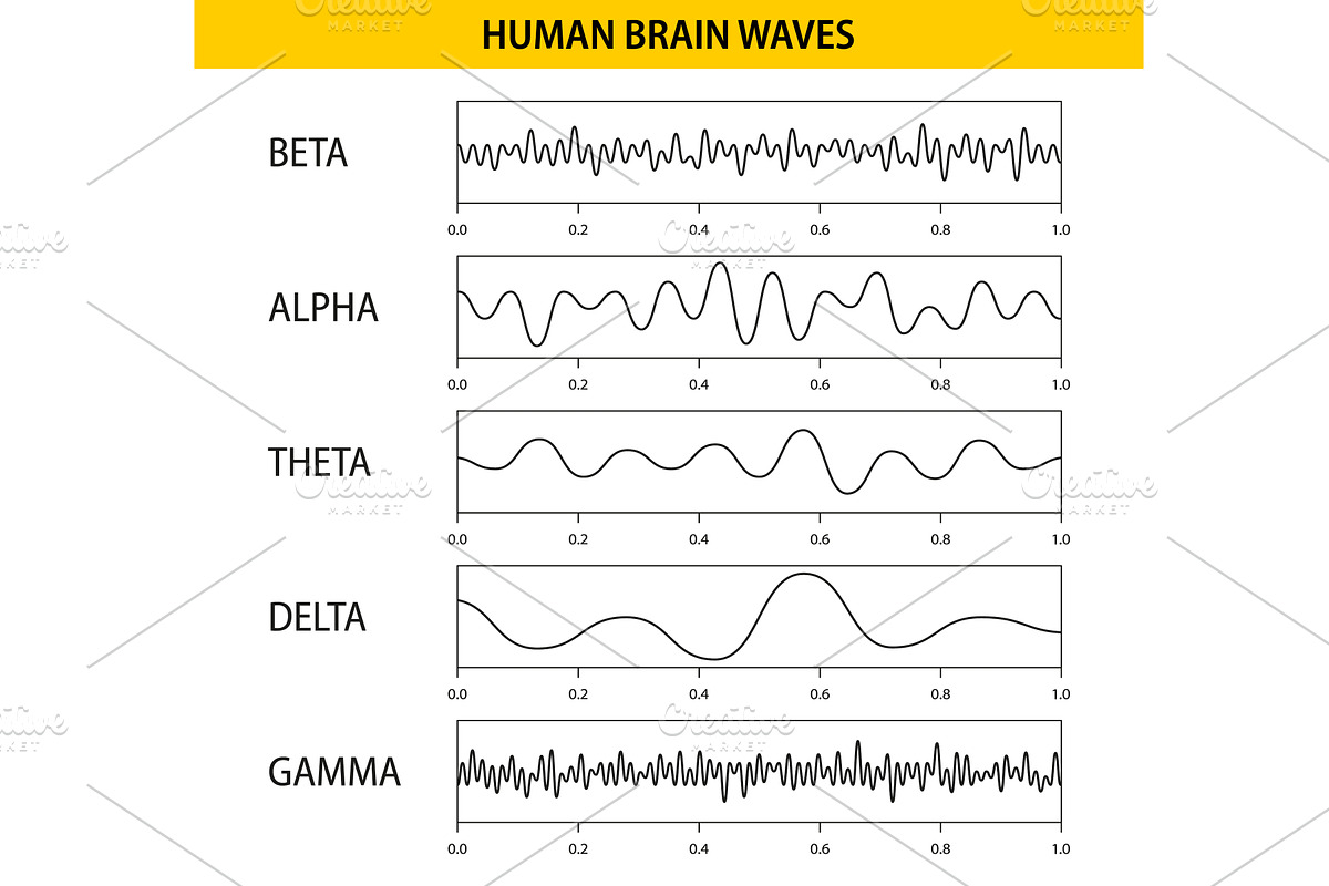 Beta, alpha, theta, delta, gamma, a Healthcare Illustration by Vector Creator