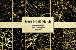 Black and Gold Marble Textures