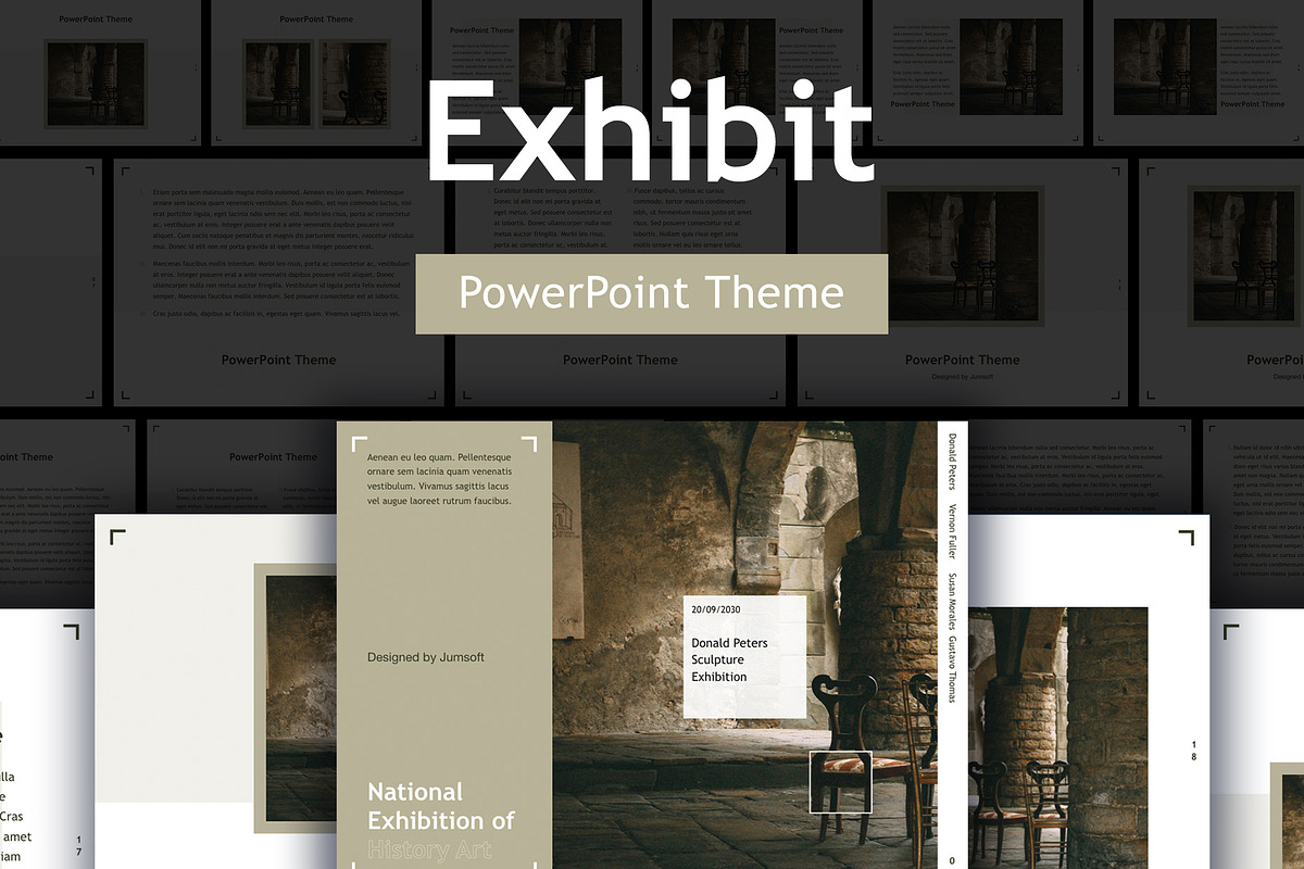 Exhibit PowerPoint Template, a Presentation Template by Jumsoft (Photo 1 of 24)