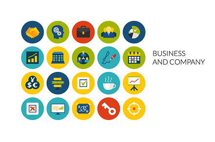 Flat icons set - Business preview 2
