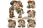 Romantic Daisy Couple Clipart JPG, a Person Illustration by Memories By Lea (Thumbnail 1 of 19)