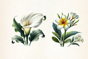 Elegant Flower Clipart, an Illustration by DreamArtGraphic (Thumbnail 3 of 5)