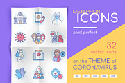 Coronavirus Desease Line Icons, an Outline Icon by Boyko Pictures (Thumbnail 1 of 10)