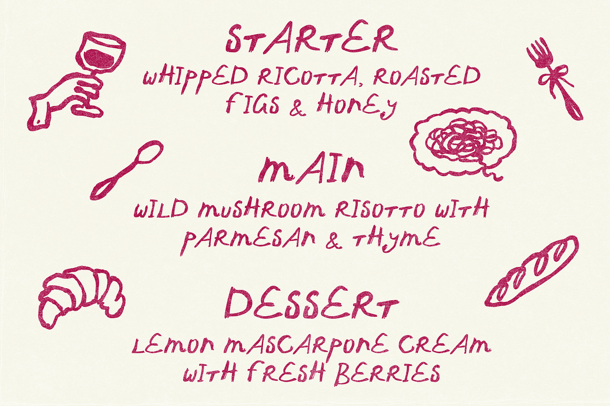 Organic Hand Painted Font, a Handwritten Font by Ayya Studio (Photo 16 of 17)