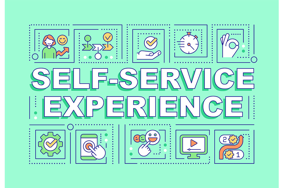 Self-service experience word concept, a Templates & Theme by IMG Visuals
