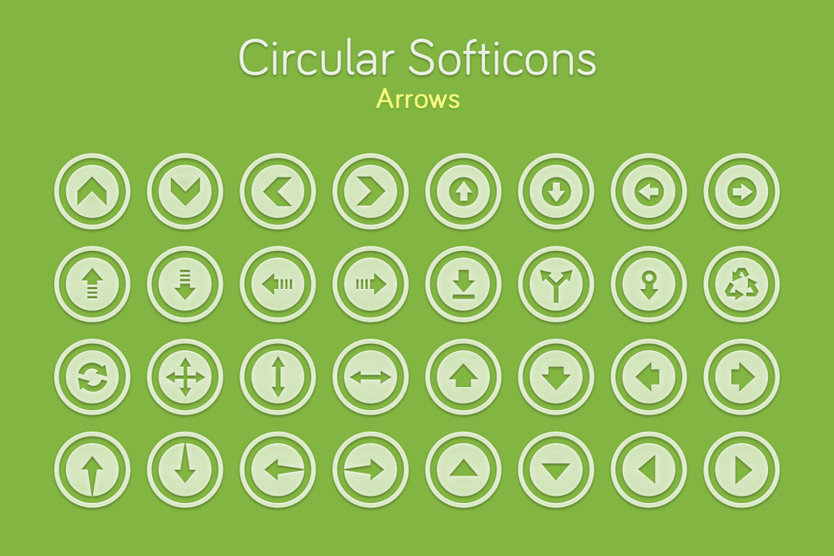 Circular Softicons - Arrows, an Icon by GLXY (Photo 1 of 2)