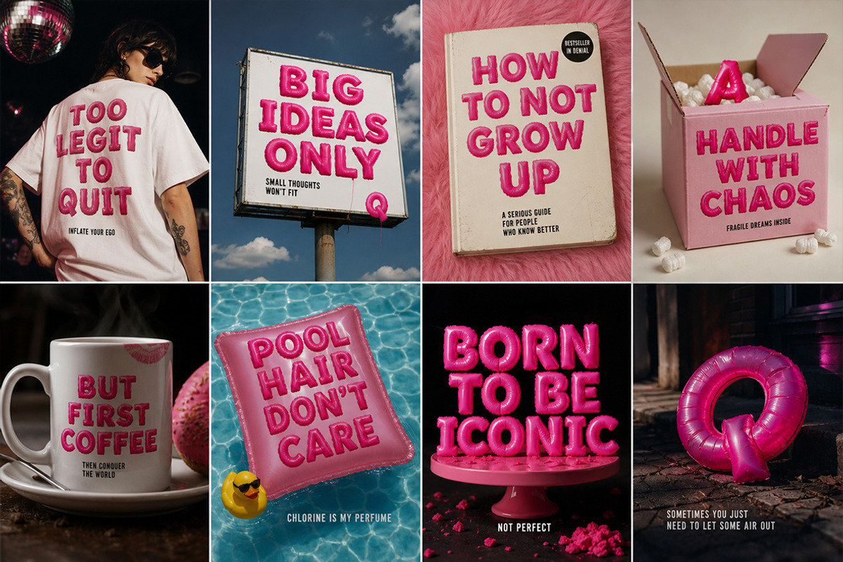 Pink Balloon Font, a Sans Serif Font by Handmadefont (Photo 20 of 21)