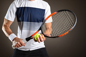 Tennis Player Preparing for Serve, a Sports & Recreation Photo by Davizro's Market