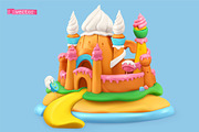 Sweet castle lollipop holiday poster, a Decorative Illustration by Allevinatis Studio (Thumbnail 2 of 6)