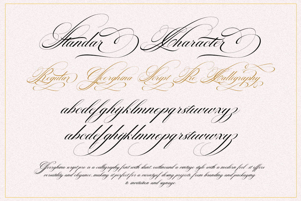 Georghina Script Pro, a Script Font by Has_rizal (Photo 14 of 15)