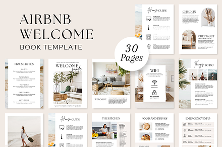 Airbnb Welcome Host BUNDLE Canva | Magazine Templates ~ Creative Market