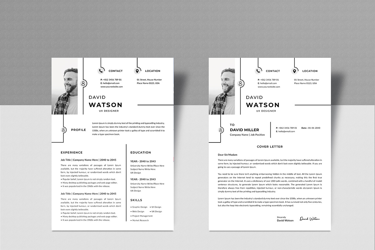 cv resume word and canva template, a Resume Template by mijli (Photo 4 of 4)