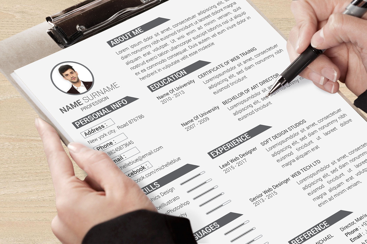 Clean Resume/CV, a Resume Template by designvillage (Photo 5 of 12)