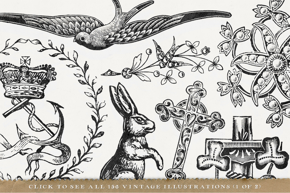 156 Misc. Vintage Illustrations Pack, an Illustration by Century Library (Photo 5 of 6)