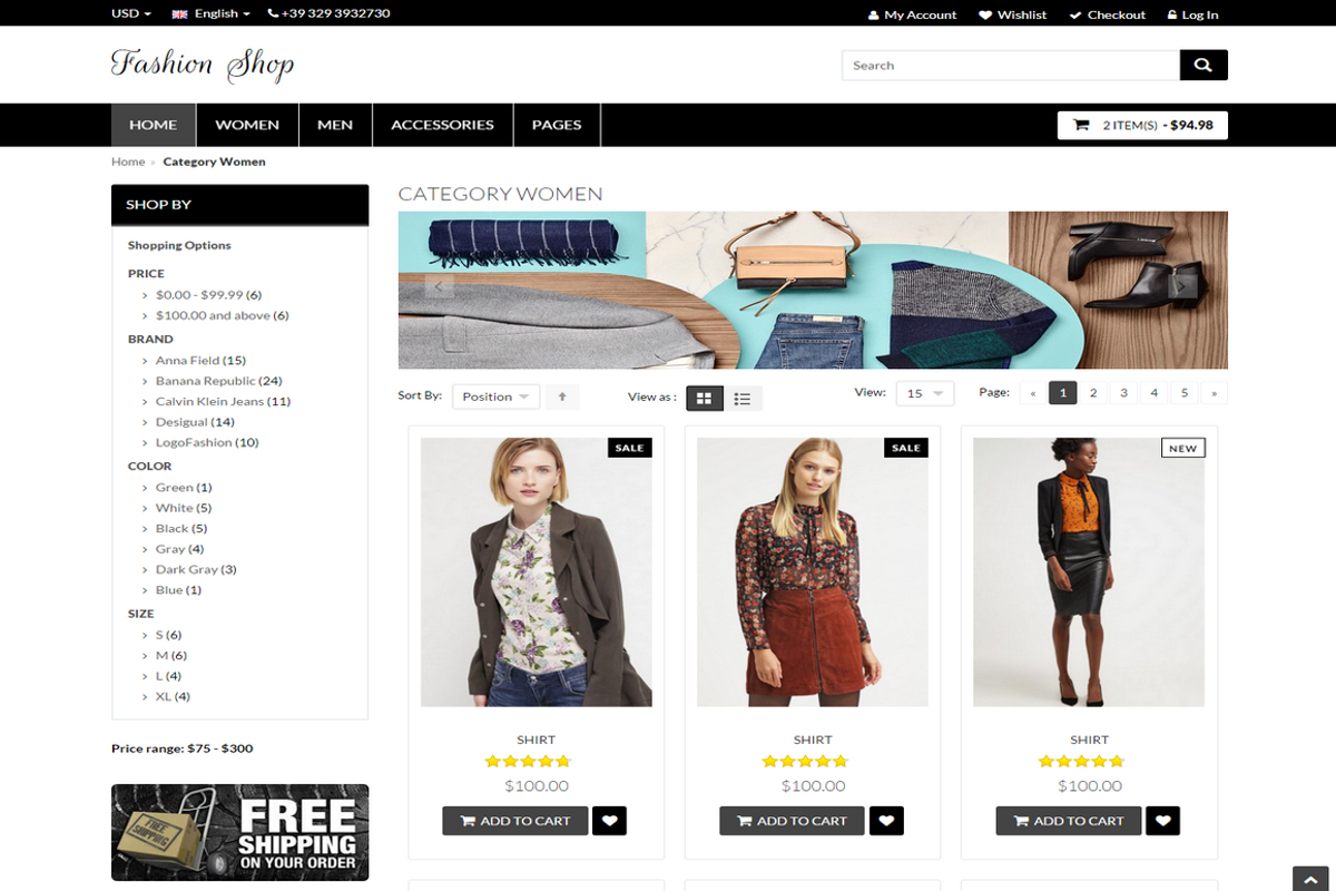 Fashion Shop, a Bootstrap Template by auroraruggieri (Photo 6 of 7)