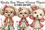 Quirky Dog Mama Groovy Clipart, an Animal Illustration by RobertsArt (Thumbnail 1 of 5)