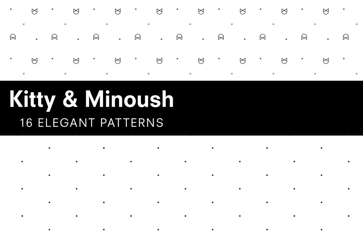 Kitty & Minoush -16 elegant patterns, a Pattern Graphic by Kenzagraphics (Photo 1 of 4)
