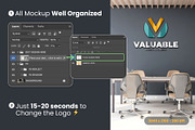 PSD Office Wall Logo Mockup, an Advertising Mockup by Ayy (Thumbnail 2 of 23)