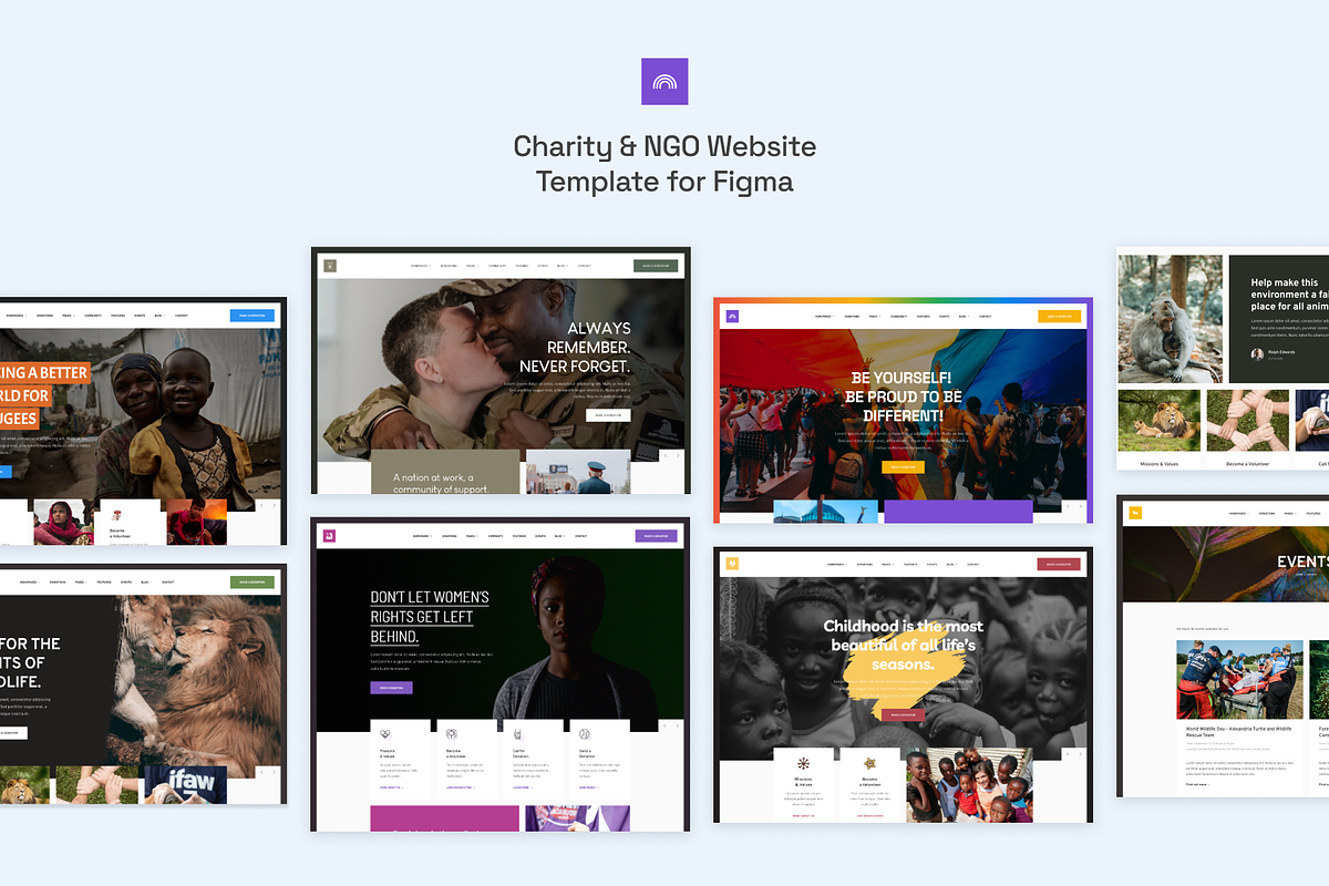 Rights - Charity & NGO Template, an UI Kit Template by YoArts (Photo 2 of 4)