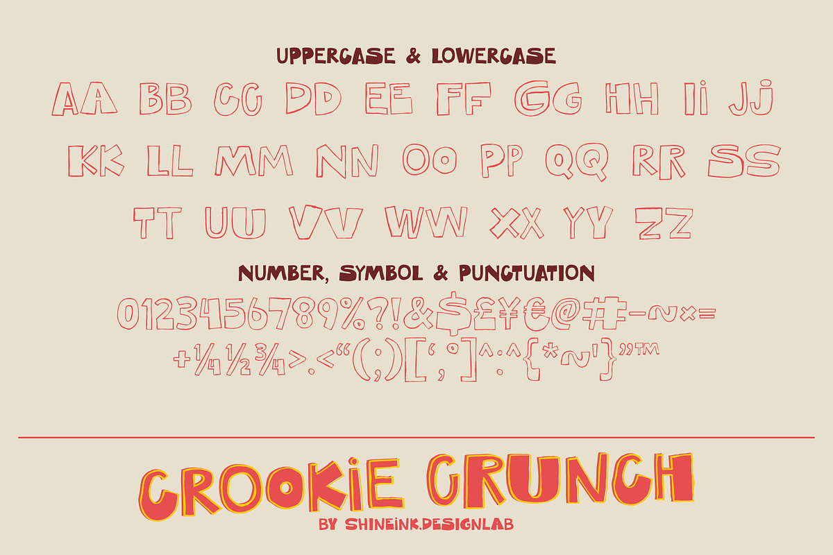 Crookie Crunch, a Handwritten Font by shineink.designlab (Photo 10 of 10)