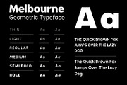 Melbourne - Geometric Sans Serif, a Sans Serif Font by Umitype (Thumbnail 3 of 15)