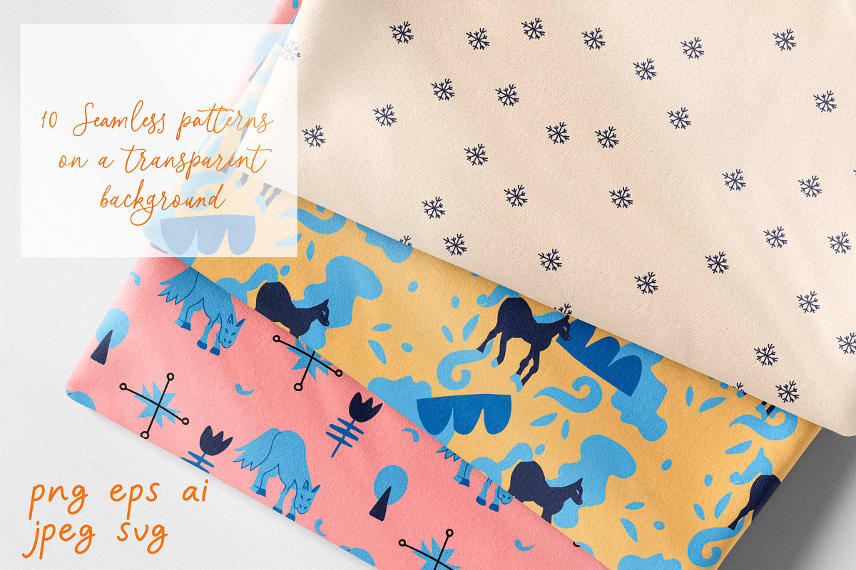 Christmas horse pattern, a Pattern Graphic by Lucyinyourheart (Photo 6 of 10)