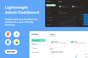 Lightweight Admin Dashboard Tailwind