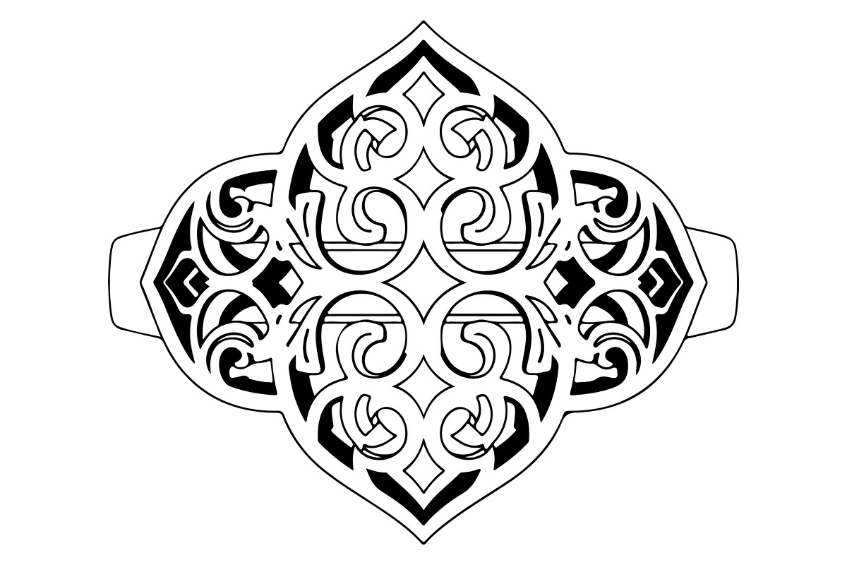 Ornamental Mandala and Lotus Vector, a Decorative Illustration by balal (Photo 4 of 16)