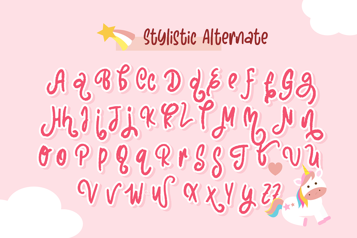 Unicorn Glowing, a Font by Dumadistyle (Photo 4 of 7)