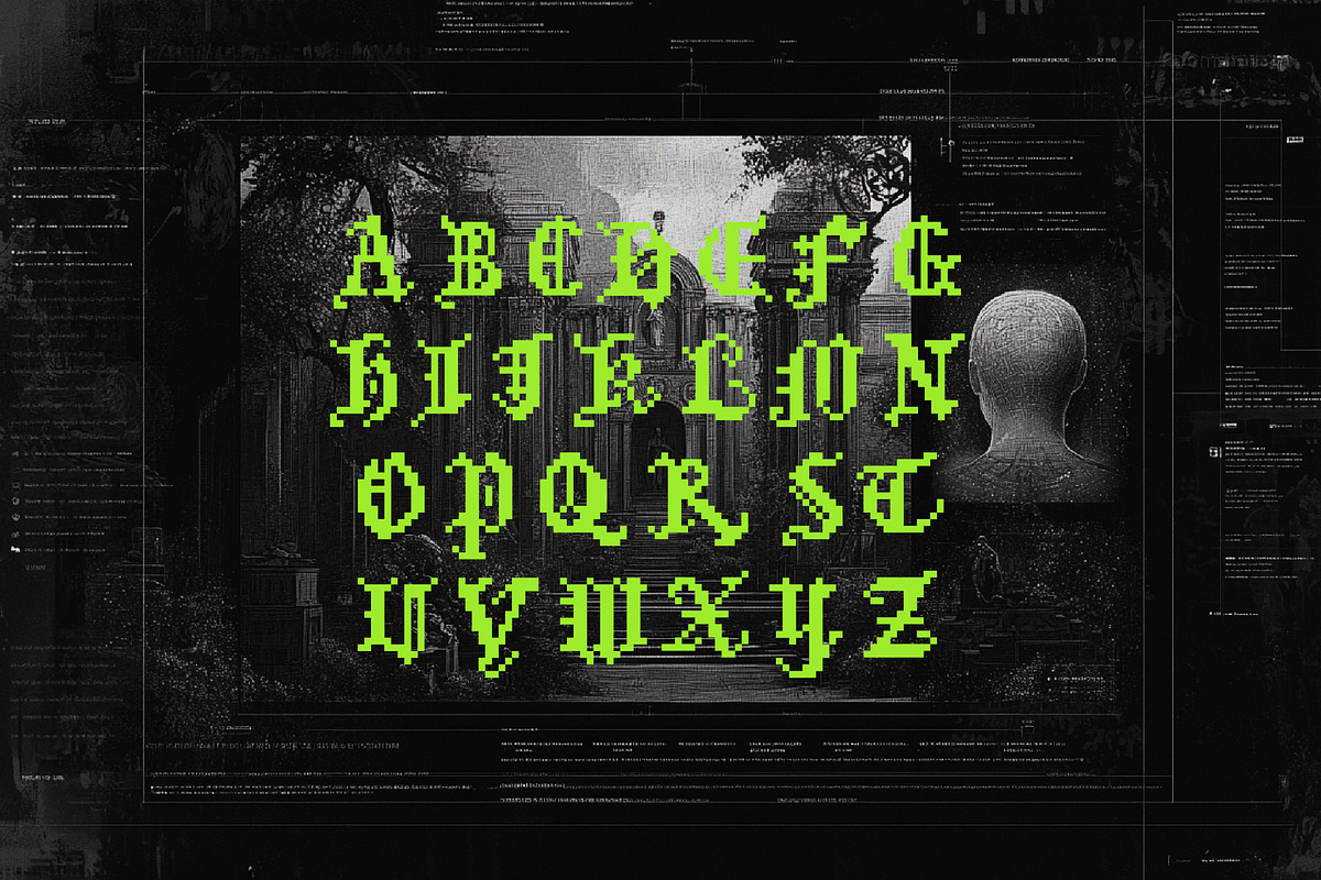 Pixel Warden - Blackletter Typeface, a Serif Font by HipFonts (Photo 8 of 8)