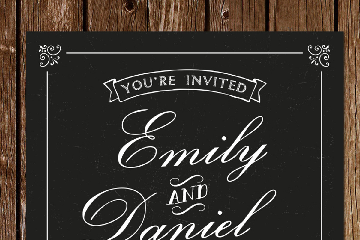 Black/White Wedding Invitation, an Invitation Template by DesignLux (Photo 4 of 5)
