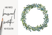 Watercolor Boxwood Wreath png, an Illustration by DailyMiracleDigitals,LLC (Thumbnail 1 of 7)