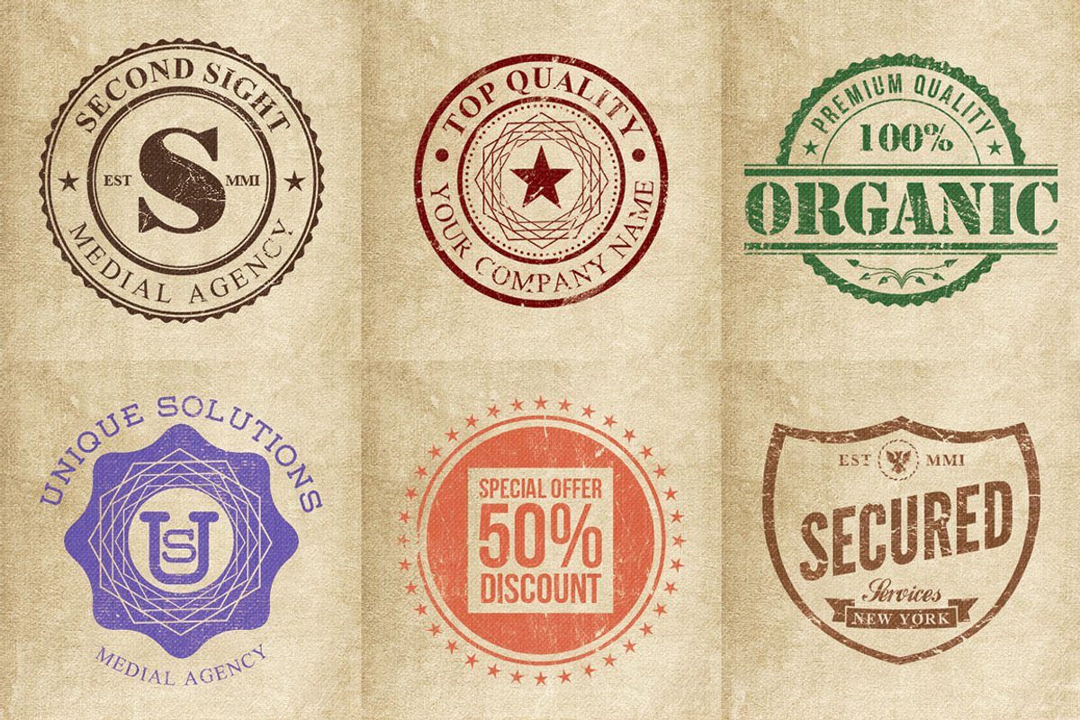 10 Vintage Badge Templates preview 2